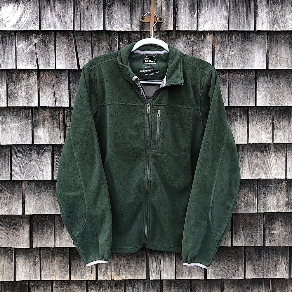 Hunter Green L.L. Bean Fleece Zip Up Jacket